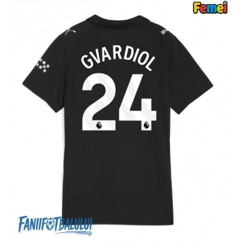 Manchester City Josko Gvardiol #24 Tricou Fotbal Replică 2025-26 Femei Deplasare